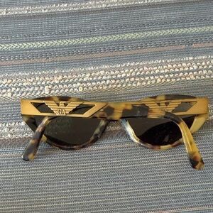 Giorgio Armani Tortoiseshell Sunglasses with Gold Accents